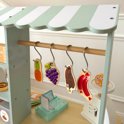 Large Multifunctional Wooden Food Truck Stand, 73 pcs